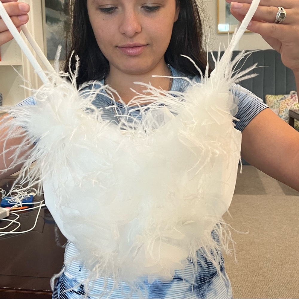 Feathered tank top